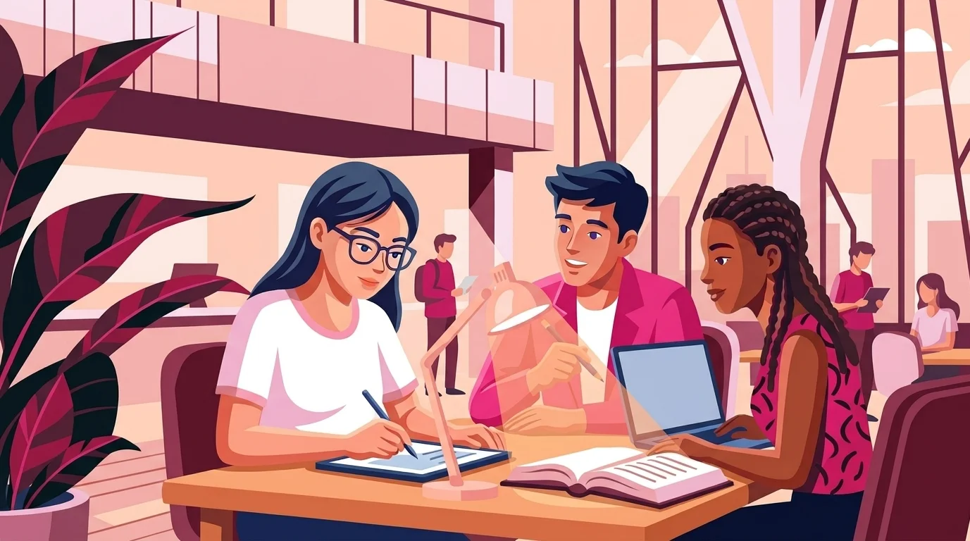 Estudio en grupo y salas compartidas